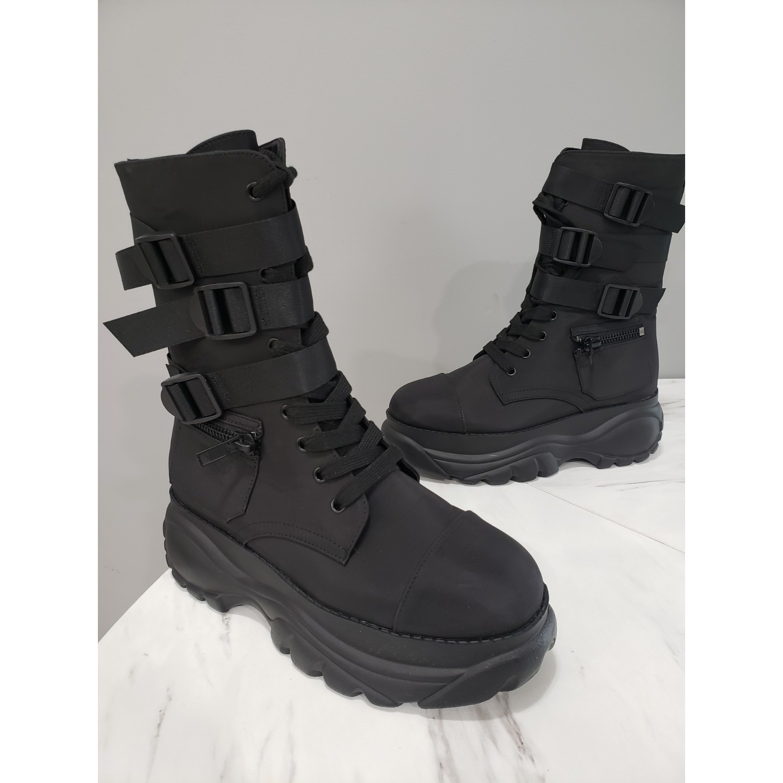 Size 8 Dolls Kill Poster Grl Mad Hustle Pocket Combat Boots Platform Gothic — image 7 of 8